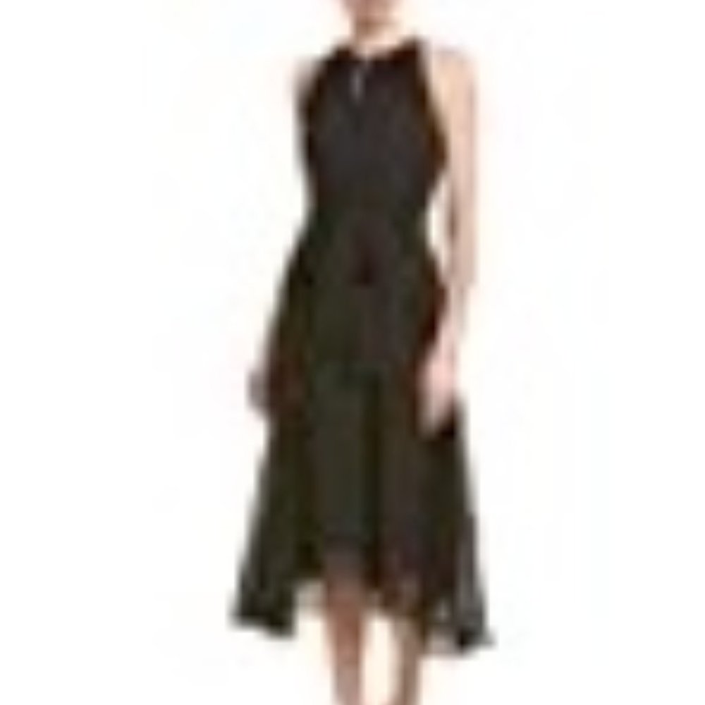 Tahari Womens NWT chiffon dress with keyhole
